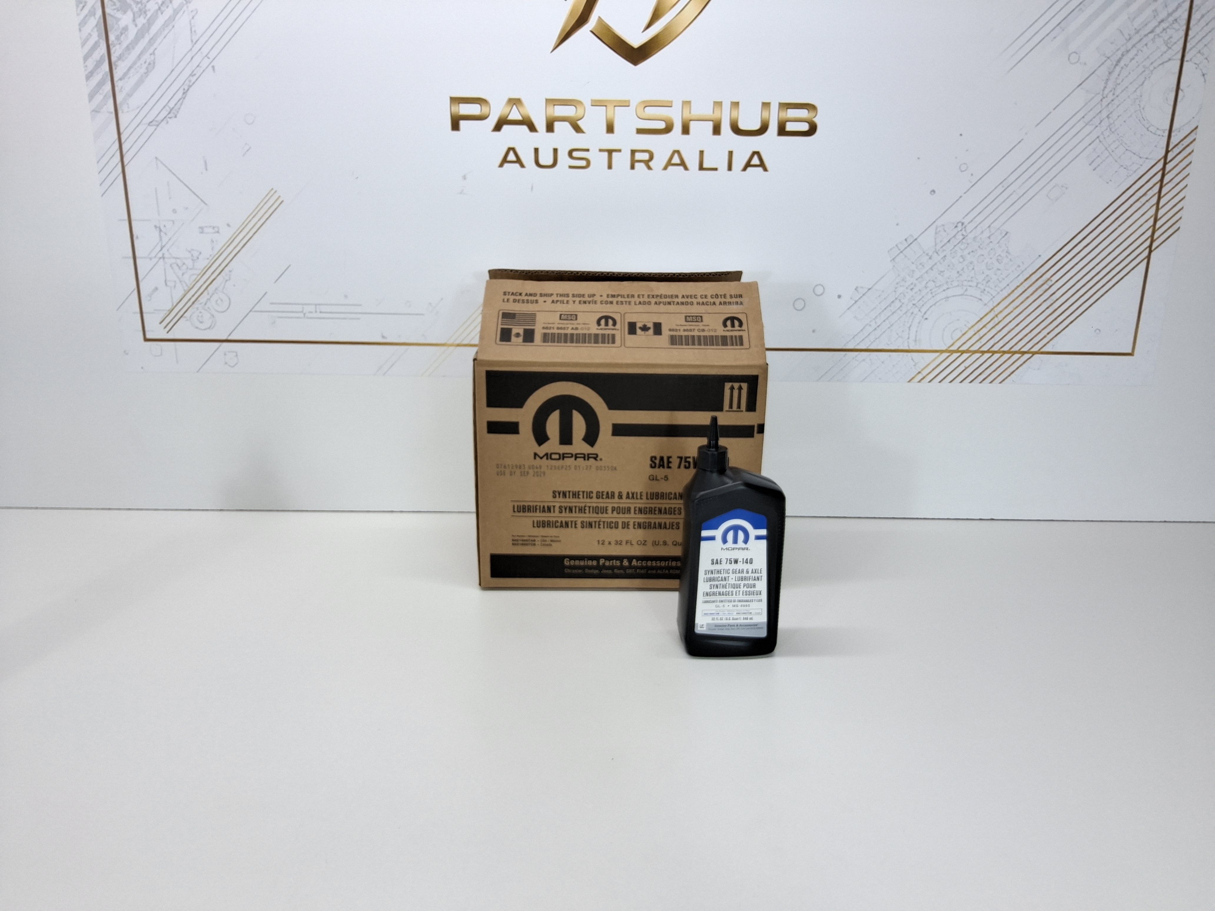GENUINE MOPAR SAE 75W-140 SYNTHETIC GEAR AXLE FLUID OIL 946ml 6821865AB JEEP RAM SRT
