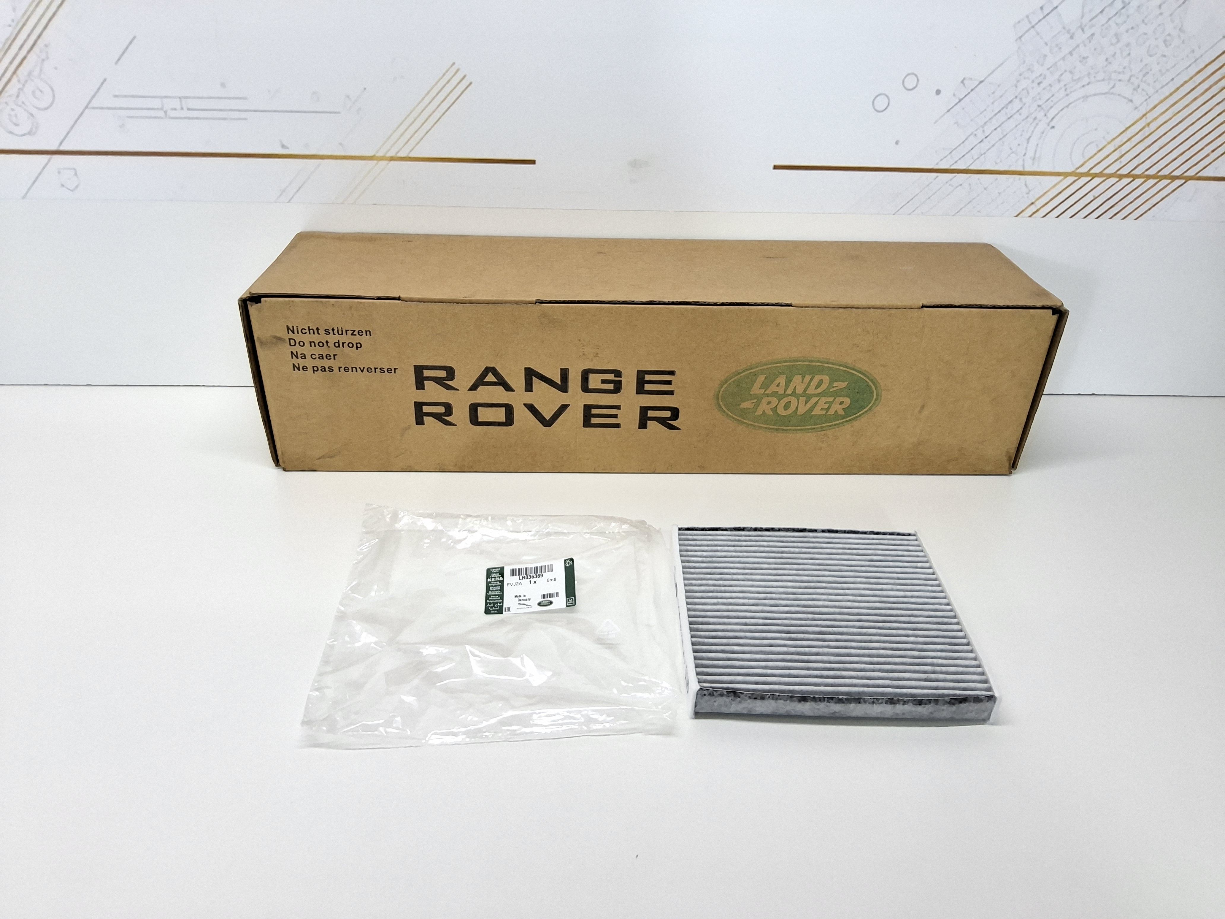 RANGE ROVER SPORT L494, VOGUE L405 CABIN FILTER FITS (2014 - 2022) LR036369
