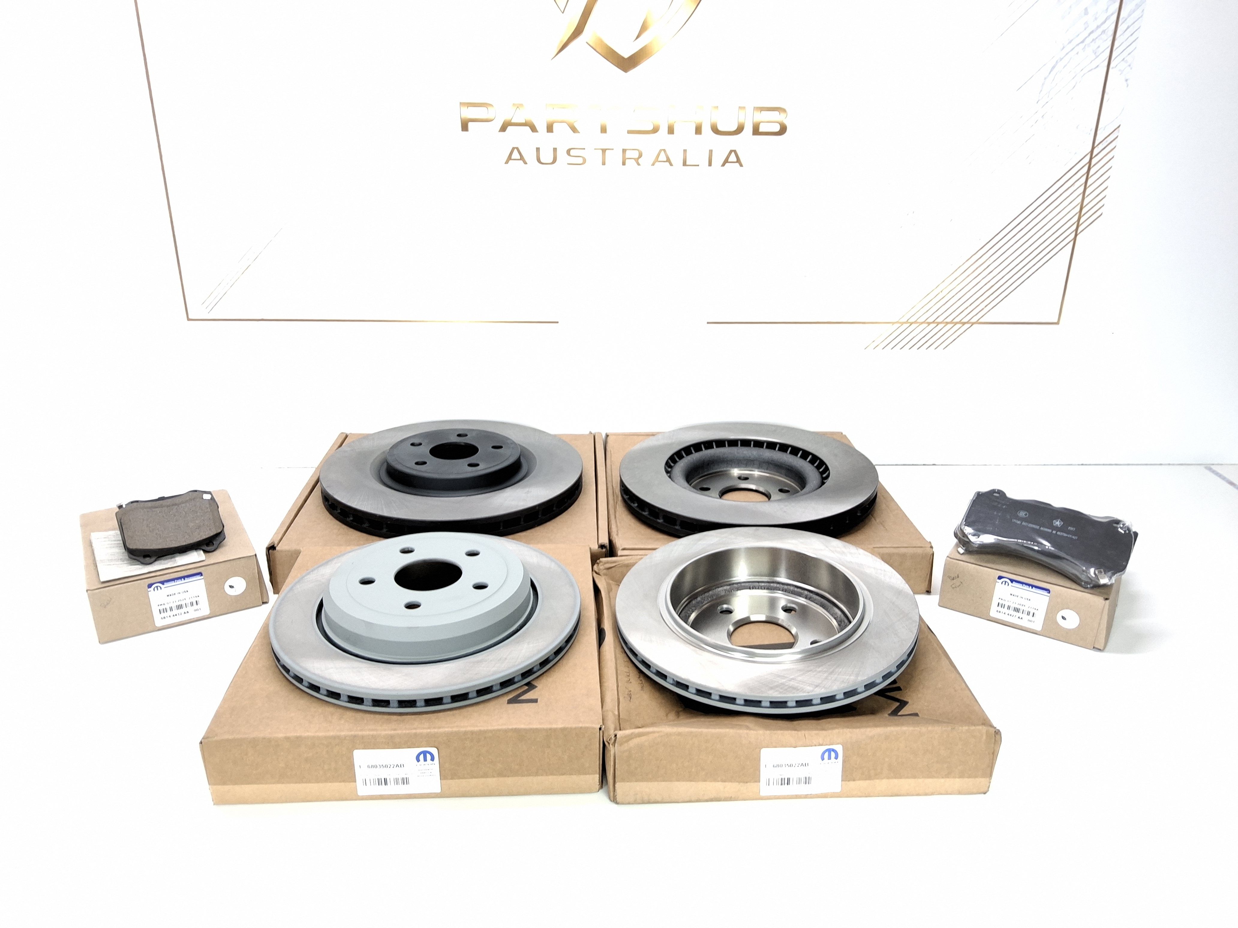 JEEP SRT FRONT & REAR BRAKE KIT ROTORS PADS MOPAR OEM